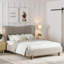 Grand lit plateforme 60 "Modern Fabric - Beige foncé-163865270