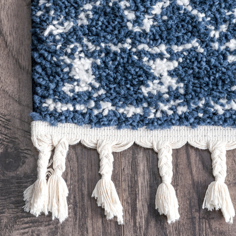Tapis à poil long Armaghan Tribal, Carré 4 pi