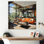 Coral Black Mid Century Elevated Elegance II - Mid-Century Canvas Art Print