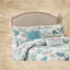 Luxurious Cotton Sateen Bedding Sets, Coastal Style Aqua Queen For Home Comfort