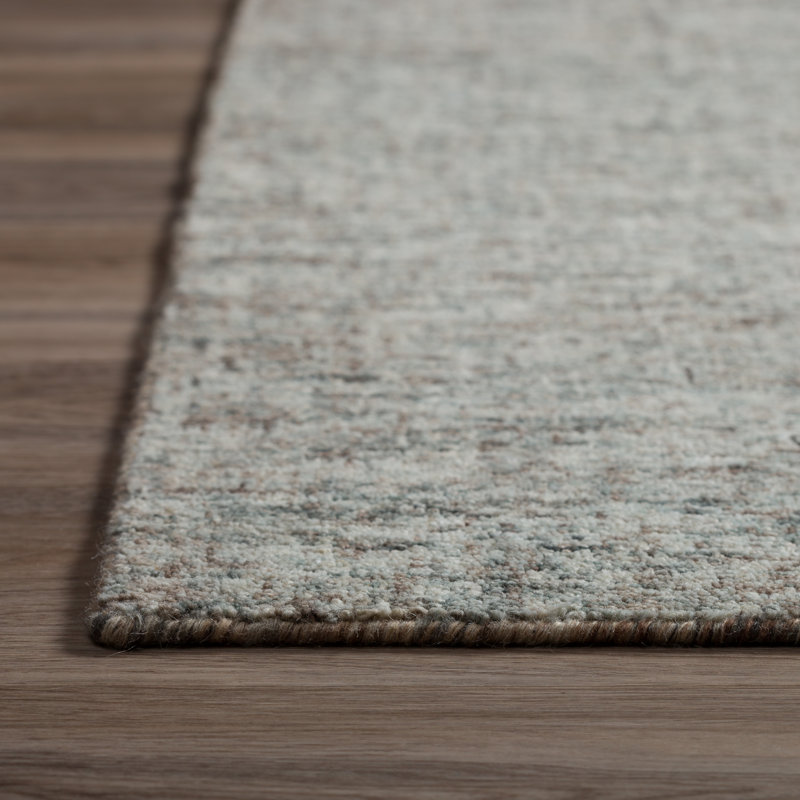 Tapis de zone de brouillard en laine touffeté fait main Gilboa, Tapis de couloir 2 pi 3 po x 7 pi 6 po