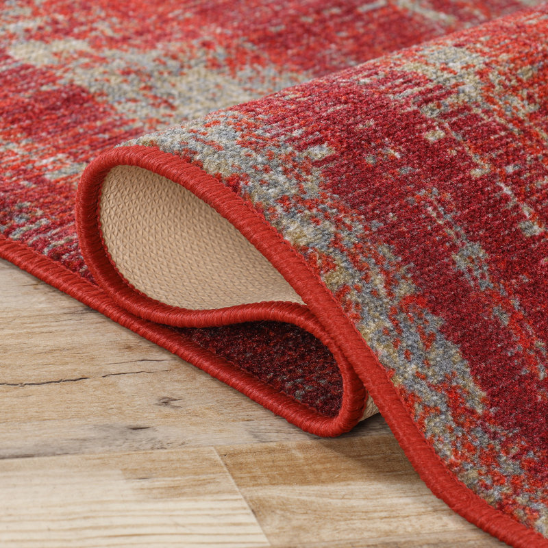 Abstract Brayton Nylon Area Rug, Rectangle 2' x 3'