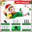 Elf géant allongé de 10 pi avec lumières DEL, décoration extérieure de Noël pour jardin de jardin, éclairage intégré pour la cour des Fêtes