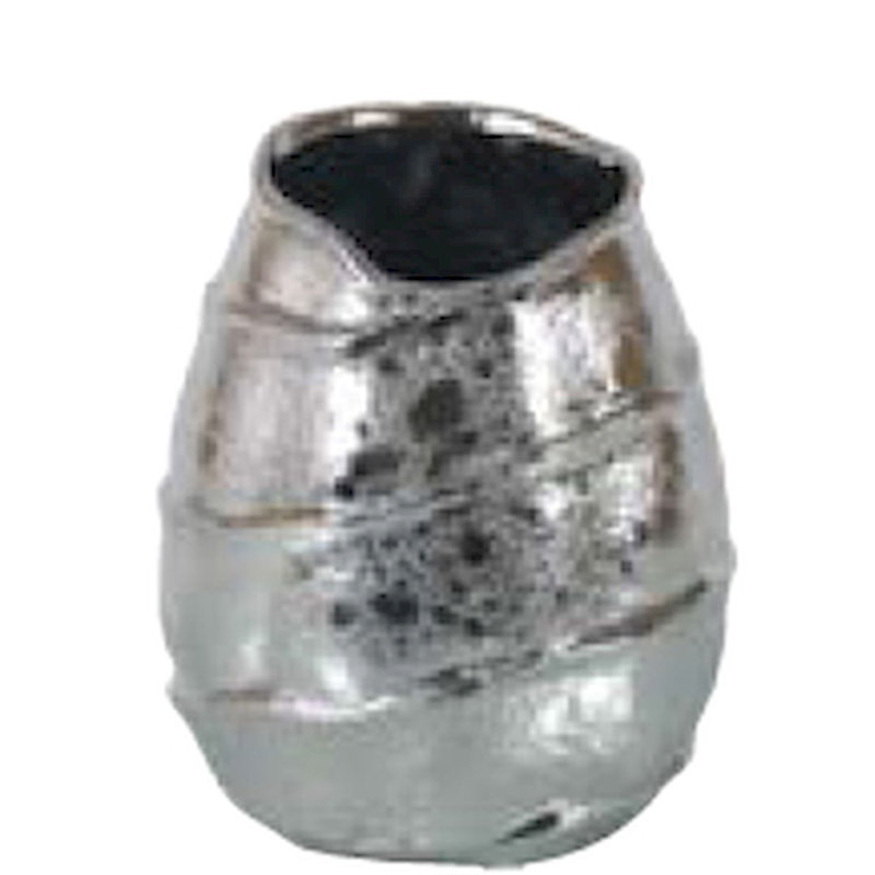 Breton Ceramic Table Vase, Silver