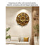 Thai Style Floral Carved Round Wood Wall Art For Home Accent Decor