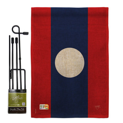 En toile jute de la nationalité du monde, expositions à 2 côtés, 19 po x l 13 po ensemble de drapeau