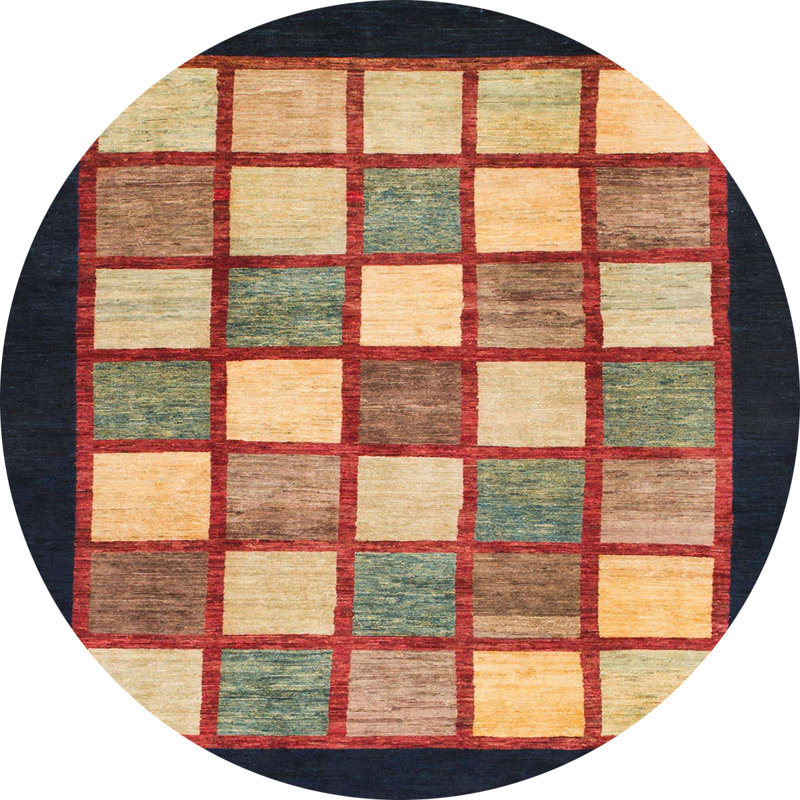 Abstract Indoor Rug, Round 5'