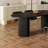 Matte black oval dining table-18454566