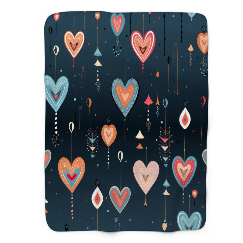 Heart Dreams - Couverture de qualité supérieure 1 pièce, Grand lit