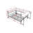 Full Size Corner Daybed with Bookcase, Storage Drawers, LED Light, and Reversible Charging Desk for Modern Spaces.-349376057