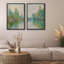 «Tranquil River Impressionist Impressions, scène d'eau réfléchissante, nature sauvage, illustration», 2 pièces-98249612-98249611