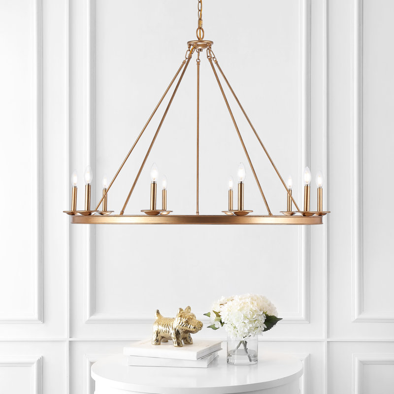 Natividad 10 - Light Chandelier, Gold Painted, 10 Lights