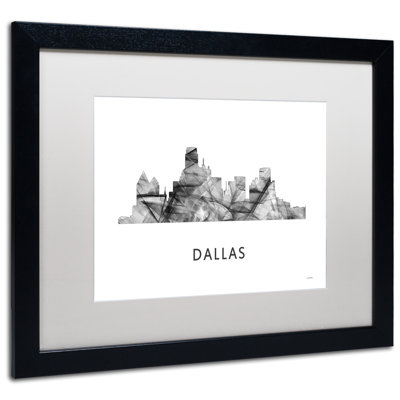" Dallas Texas Skyline WB-BW " by Marlene Watson