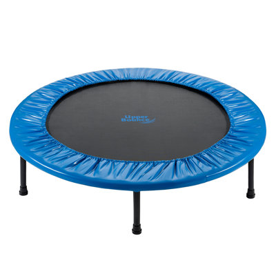 UpperBounce 40" Mini Fitness Exercise Trampoline Rebounder Trampette, 2-Way Foldable with Carry-on Bag