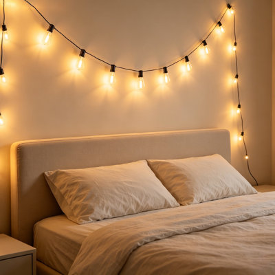 Guirlande lumineuse à DEL incassable pour l'extérieur, à intensité variable, blanc chaud, 2500 K