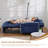 3-In-1 Convertible Futon Sofa Bed Chair, Multi-Functional Sleeper Chair Bed With Pull Out Couch And Adjustable Backrest, Modern Velvet Chaise Lounge Armchair For Living Room Bedroom-1144440968