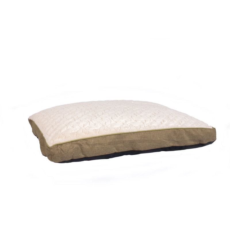 Bartelt Geometric Orthopedic Polyester Pet Bed, Olive Green