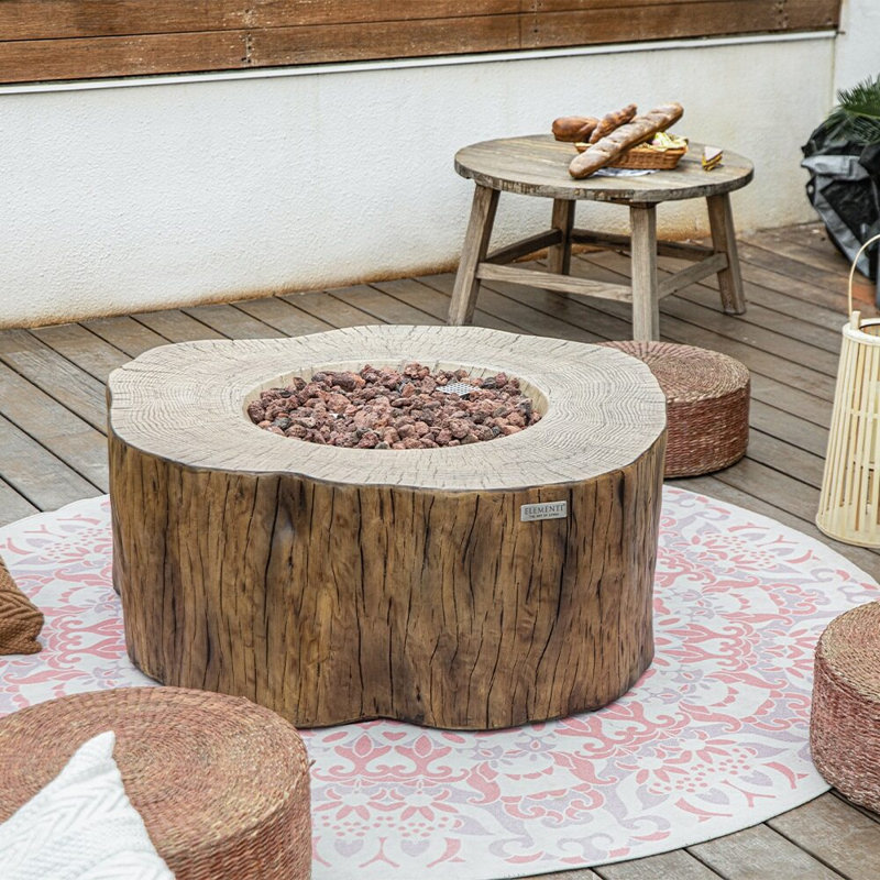 Claxton Concrete Smokeless Fire Pit, Natural gas