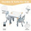 Ensemble de table et 2 chaises - hauteur réglable, bureau graffiti effaçable pour une utilisation multi-activités, comprend 1 table et 4 chaises, et un matériau en PP, facile à assembler-300693679