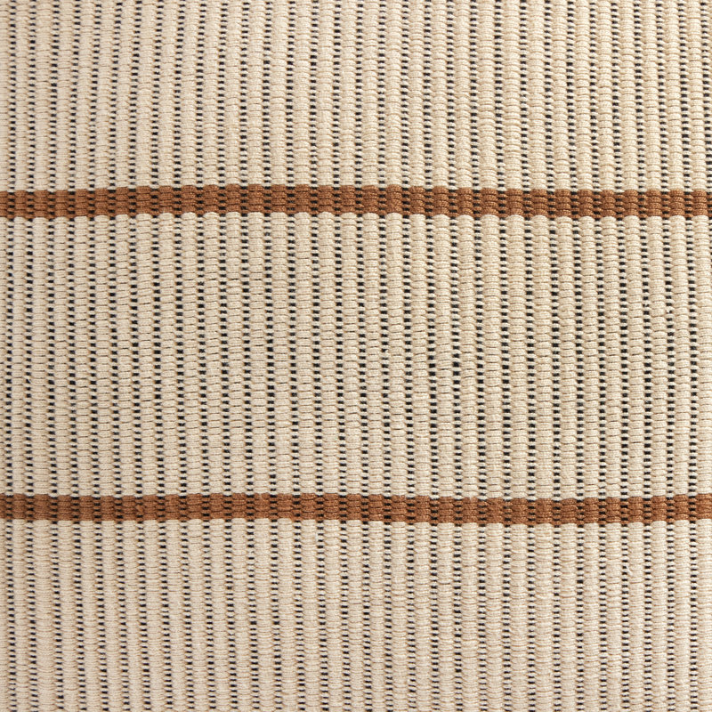Handwoven Beige and Brown Cotton Square Pillow