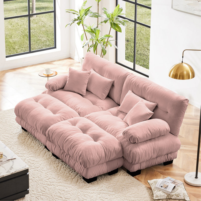 Canapé-lit Boneless Cloud Couch For Living, Rose