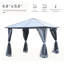 Jardin 10 pi L 10 pi. D Pavillon de jardin en aluminium