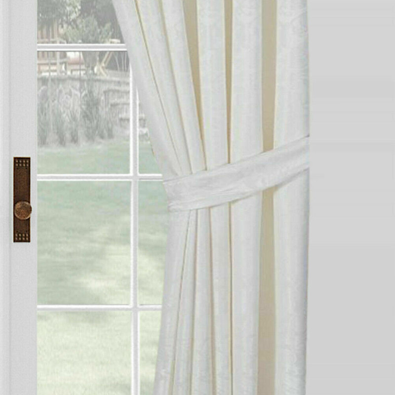Gianluca Room Darkening Curtain Pair, White, Width 228 x Drop 228cm
