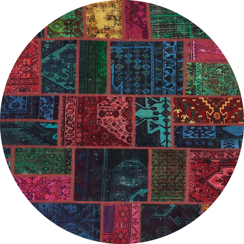 Abstract Indoor Rug, Round 8'