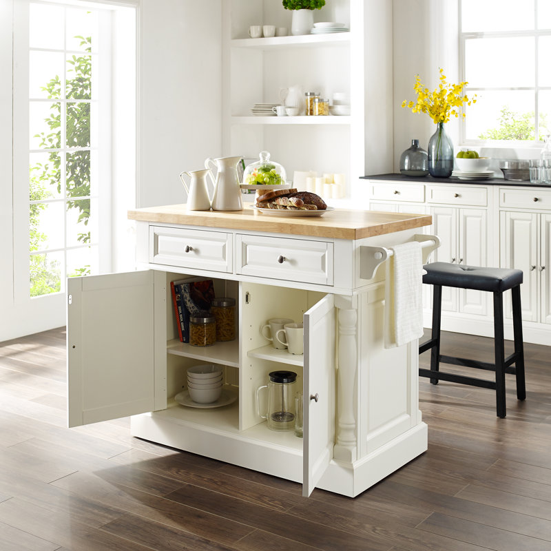 Ensemble d'îlot de cuisine 47,75 po Diamondback, Blanc