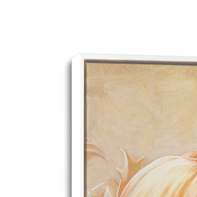 «Pumpkin Patch» par Dogwood, L 36 x H 36, Blanc, Toile avec cadre
