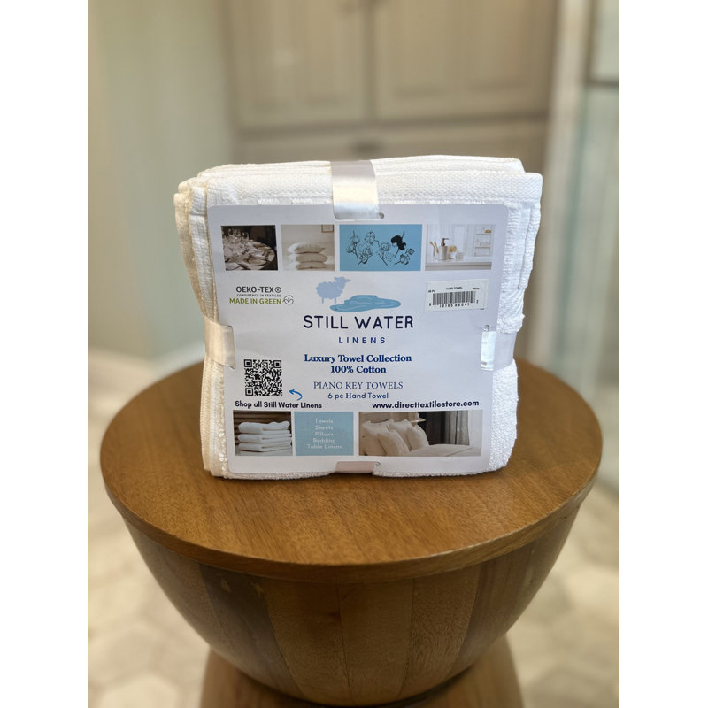 Luxury Piano Key Hand Towels, 6
