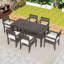 Ensemble de salle à manger 7 pièces avec table d'extérieur et 6 chaises rembourrées pour le jardin-846474707