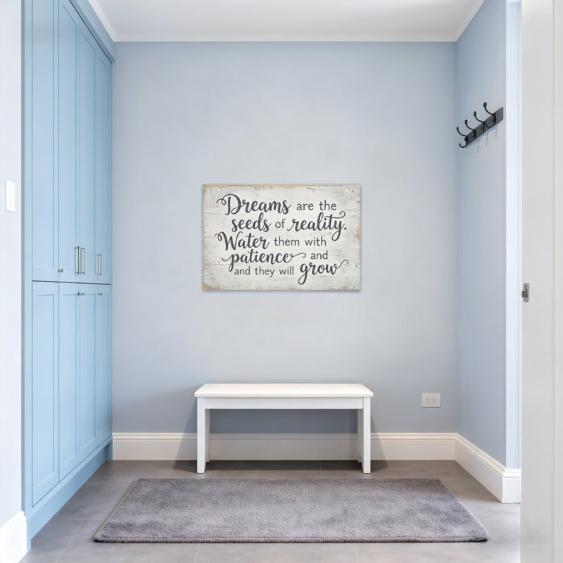 Texte et chiffres «Dreams Are The Seeds Of Reality», H 32 po x l 48 po