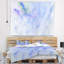 Tapisserie abstraite veines de marbre bleu clair-28496716