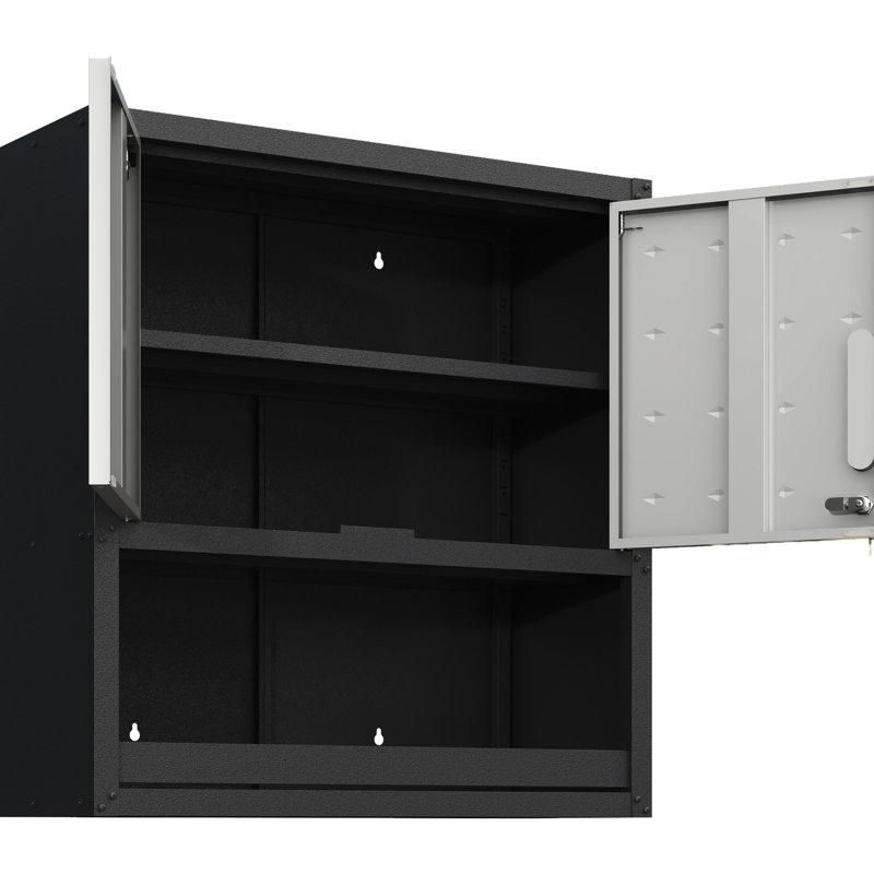Armoire murale moderne en métal avec dispositif de verrouillage. Pour le garage, l'entrepôt, le bureau. Tiroir facile à assembler. Structure solide, rouille - construction