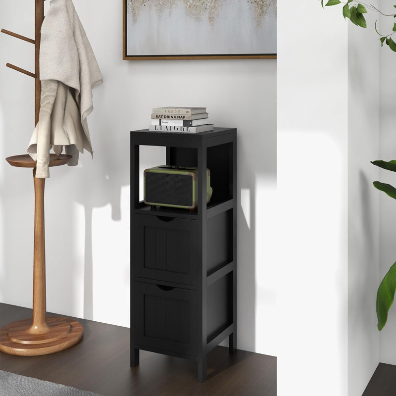 Dulwich Freestanding Linen Cabinet, Black