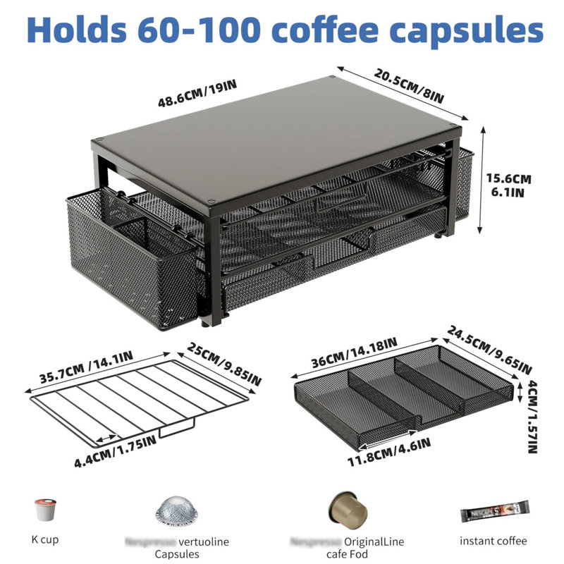Wekli 48 Pod Coffee Pod Storage