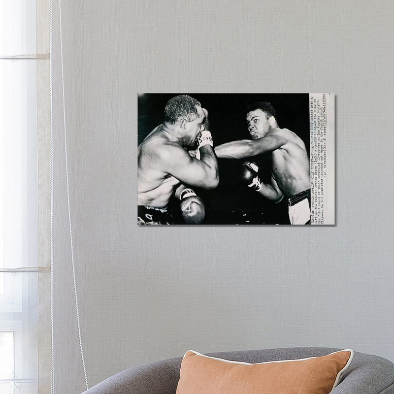 Young Cassius Clay Against Archie Moore In The First Round. Los Angeles, 15th November 1962 - Wrapped Canvas Print