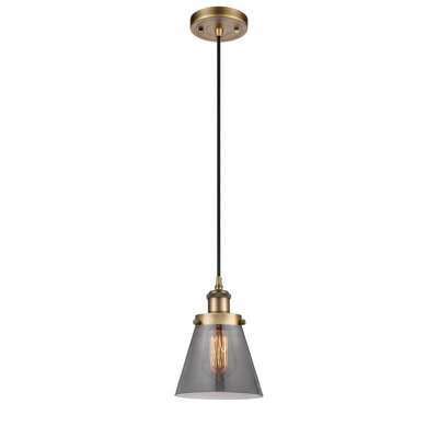 Ballston Urban Cone - 1 Light 6" Cord Hung Mini Pendant