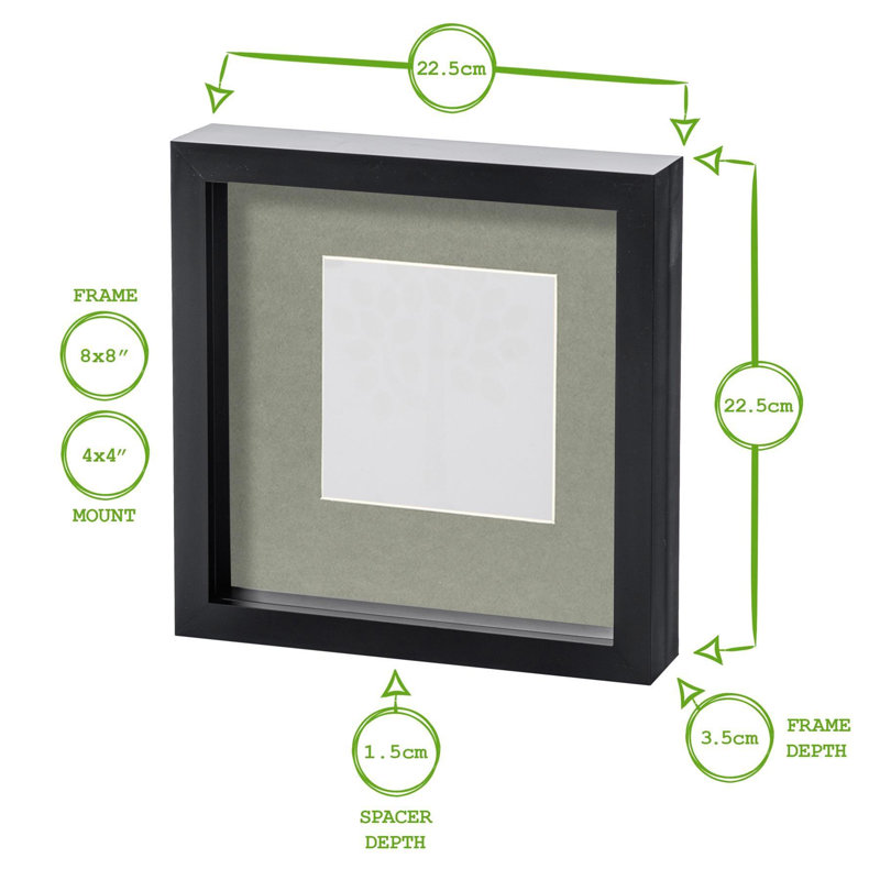 White Shadow Box Picture Frame - Set of 5 with Mat