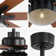 66 Inch Ceiling Fan With 6 Speed Wind 8 Dual Colors Blades Remote Control Reversible DC Motor With Light