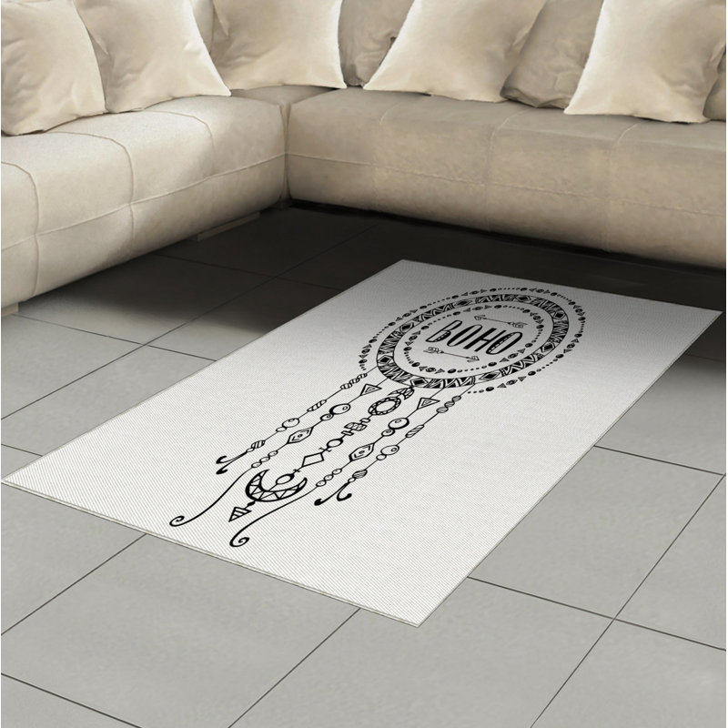 Tapis décoratif Tribal, Rectangle— 4 pi x 5 pi 8 po