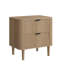 57cm Wide Bedside Table Wood Nightstand 2-drawers-138409956
