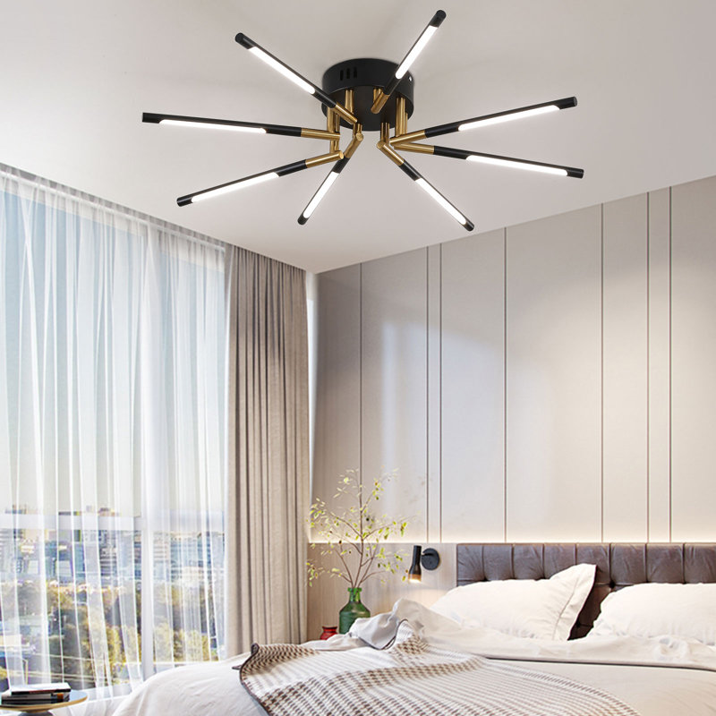 Plafonnier moderne 8 lumières, plafonnier encastré