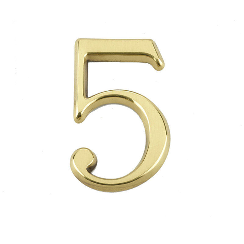 6cm H Brass House Number, 5