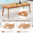 Rectangular Teak Solid Wood Extendable Outdoor Dining Table , 94 " W 36 " D