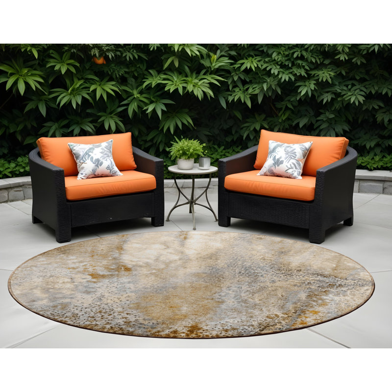 Tapis d'intérieur rond 8 po