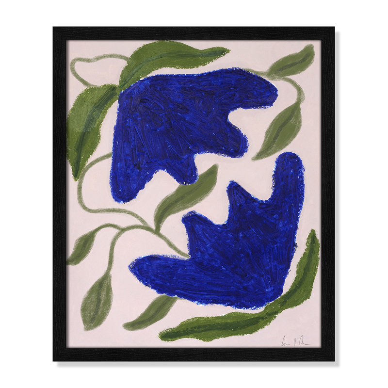 Imprimé anémones bleues no. 02 par Camilla Bergqvist, H 19 po x l 16 po x P 0,75 po