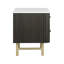 Table de chevet, plateau en marbre et finition espreeso