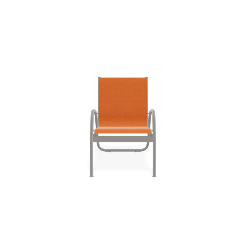 Fauteuil de patio Gardenella, Gris chaleureux texturé, Toile Sunbrella® tangerine